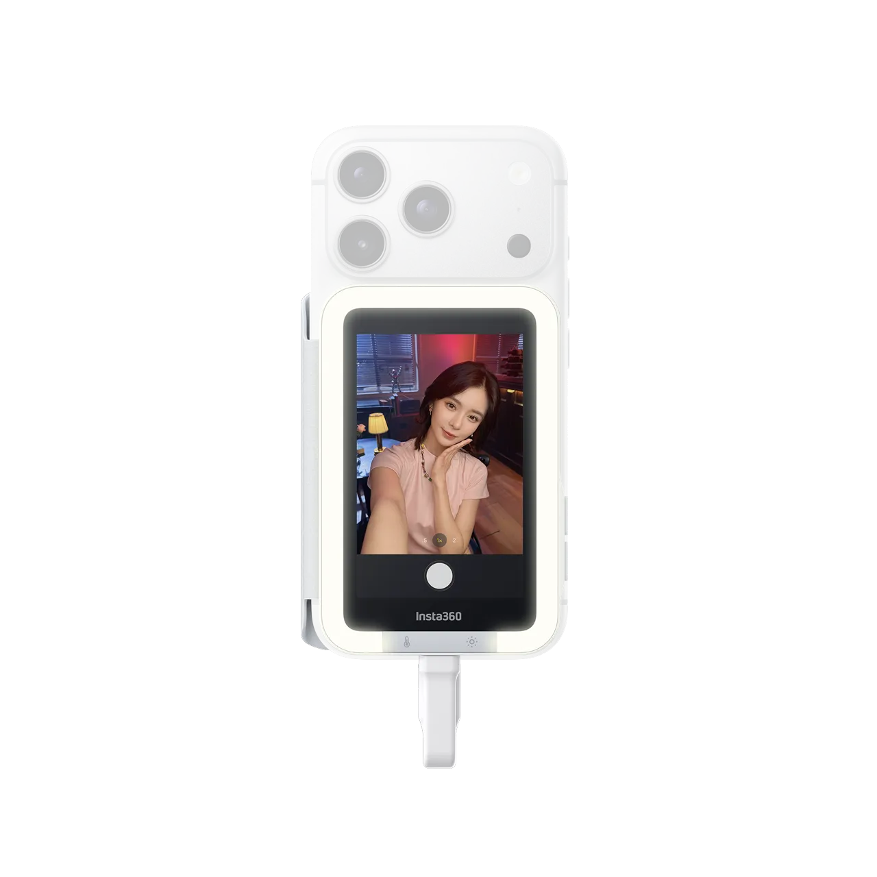 INSTA360 SNAP SELFIE SCREEN WITH LIGHT WHITE CINSFAVE