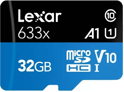 LEXAR HIGH PERFORMANCE 633X MICROSDXC UHS-I 32GB SPED UP TO 100 MB/S CARD LMS0633032G-BNNNG