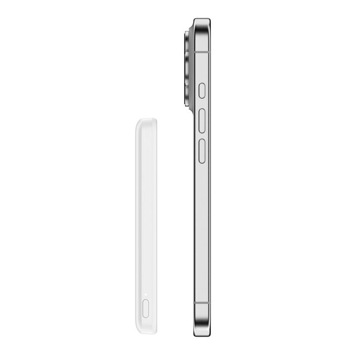 BELKIN BOOST CHARGE ULTRA SLIM MAGNETIC 7.5W WIRELESS POWER BANK 5K WHITE BPD010HQWH thumbnail 6