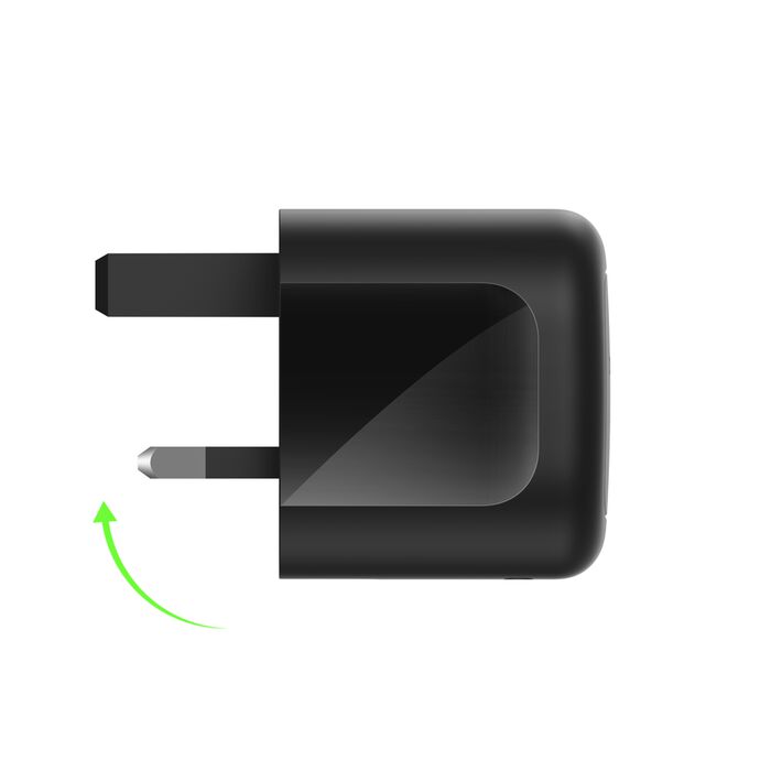 BELKIN BOOST CHARGE PRO DUAL USB C GAN WALL CHARGER 50W BLACK WCH019MYBK thumbnail 3
