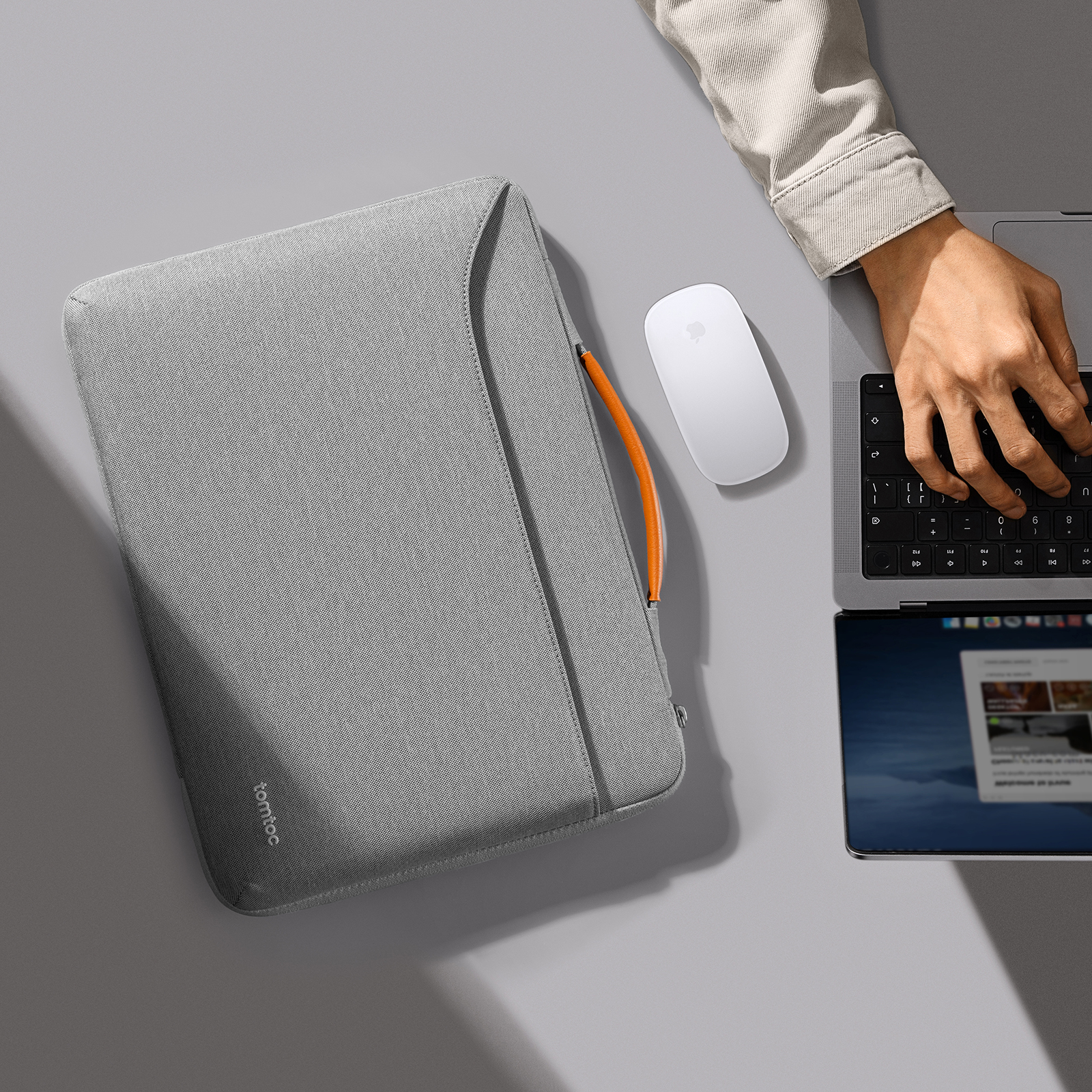 TOMTOC DEFENDER A22 13 INCH LAPTOP BRIEFCASE GRAY A22C2G5 thumbnail 8