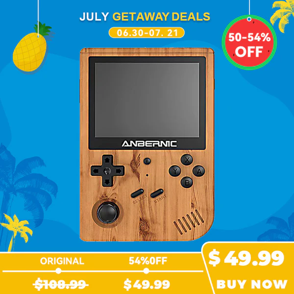 ANBERNIC GAME BOX 64GB WOOD GRAIN RG351V thumbnail 5
