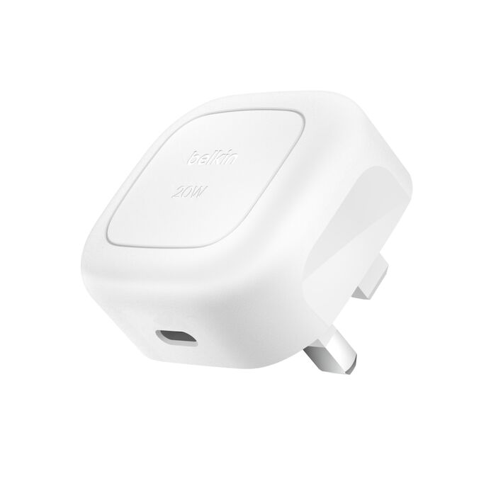 BELKIN BOOSTCHARGE COMPACT USB C 20W WALL CHARGER WITH USB C TO USB C CABLE WHITE WCA009MY1MWH thumbnail 3