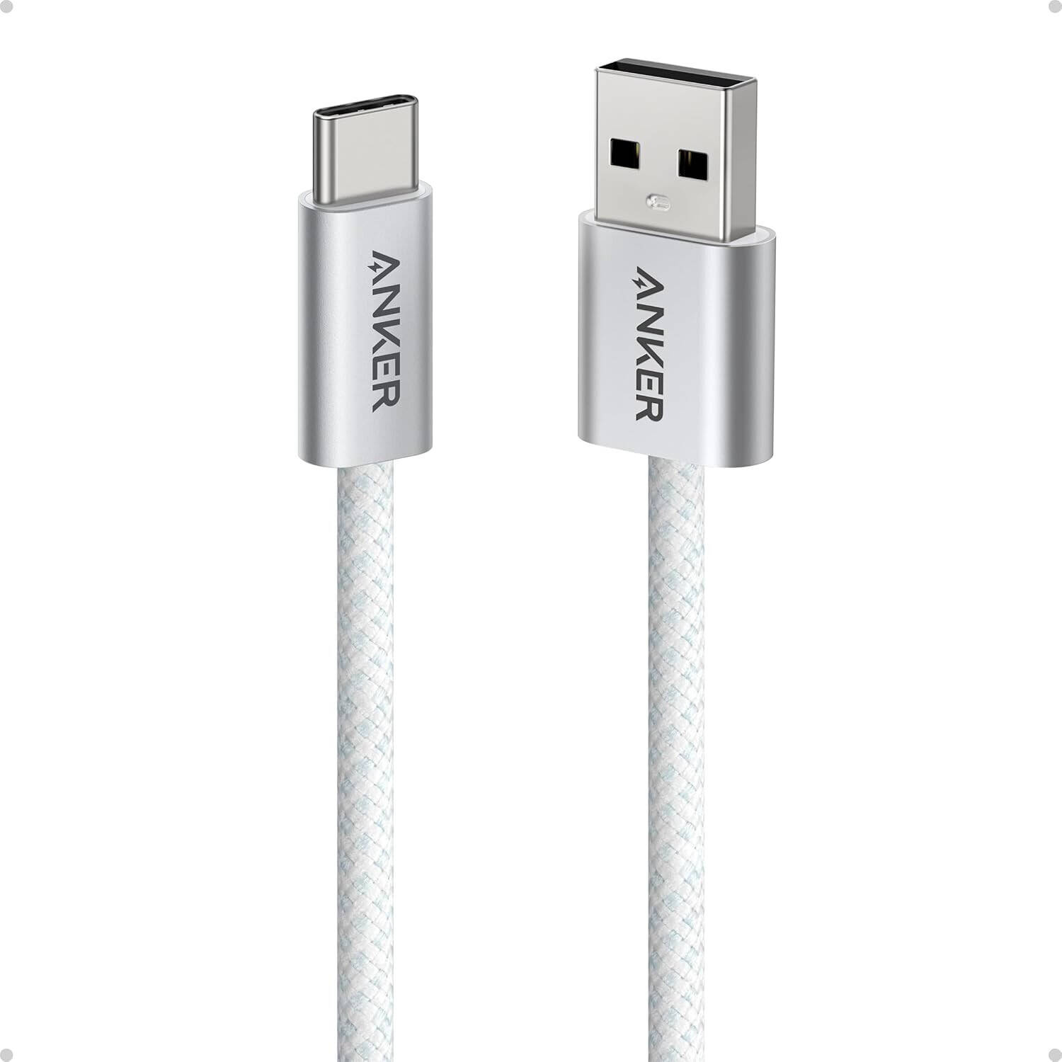 ANKER ZOLO USB-A TO C BRAIDED 3.3FT WHITE-A8052H21 thumbnail 2