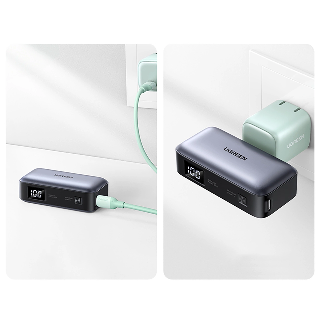 UGREEN NEXODE 5000MAH POWERBANK WITH BUILT IN USB C CONNECTOR PB503 35338 thumbnail 4