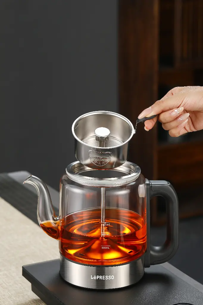 LEPRESSO AURABREW TEA BREWER AND WATER BOILER WITH INTERACTIVE PANEL GREY LPCFFAB0032GY thumbnail 2
