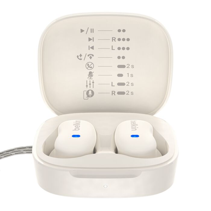 BELKIN SOUNDFORM ANYWHERE TRUE WIRELESS EARBUDS CREAM AUC014HQCR thumbnail 6