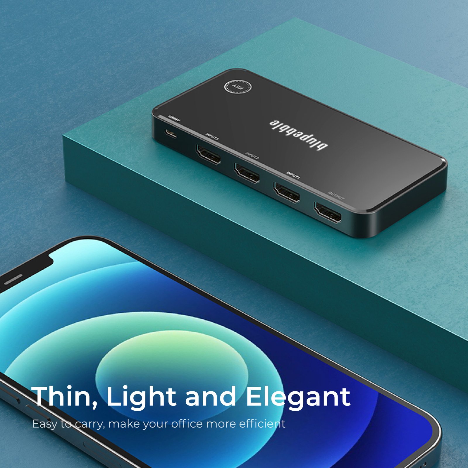 BLUPEBBLE 3IN1 HDMI SWITCH SPACE GRAY BP-HS4K3PB-SG thumbnail 3