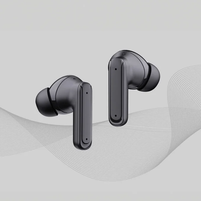 POWERO PLUS LARA ANC TRUE WIRELESS EARBUDS WITH TOUCH DISPLAY BLACK PR-LRBT9224-BK thumbnail 3