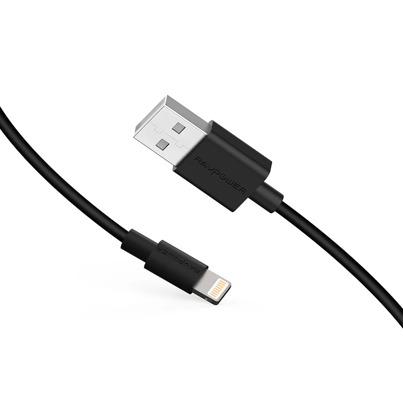 RAVPOWER 2M LIGHTNING CABLE BLACK RP-CB031