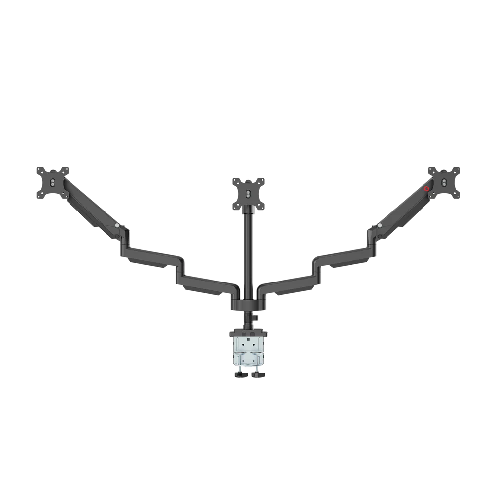 GameOn Triple Monitor Arm Stand and Mount (GO-5367) - Adjustable and Sturdy Multi-Screen Setup thumbnail 2