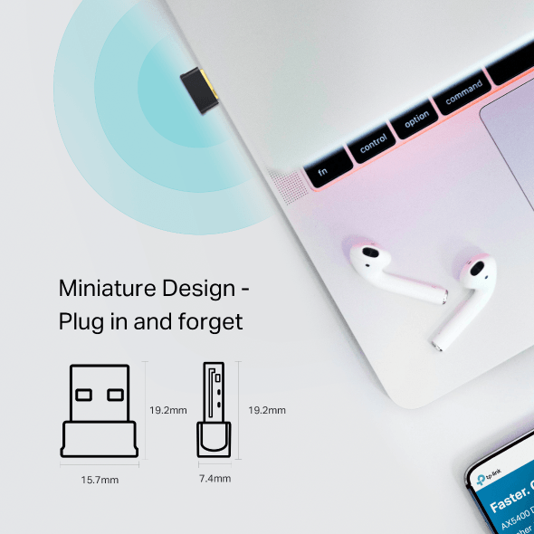 TP-Link Archer AC600 2-in-1 USB WiFi Bluetooth Adapter - T2UB Nano thumbnail 4