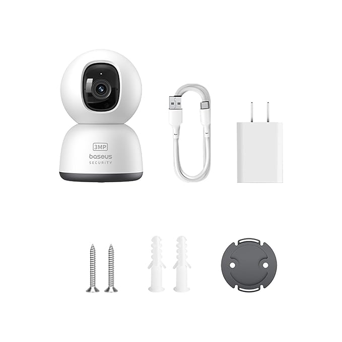 BASEUS SECURITY P1 LITE SERIES INDOOR CAMERA 2K UK MOON WHITE S0TV002133 thumbnail 7