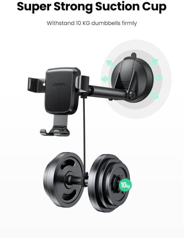 UGREEN GRAVITY PHONE HOLDER WITH SUCTION CUP BLACK 60990 thumbnail 5