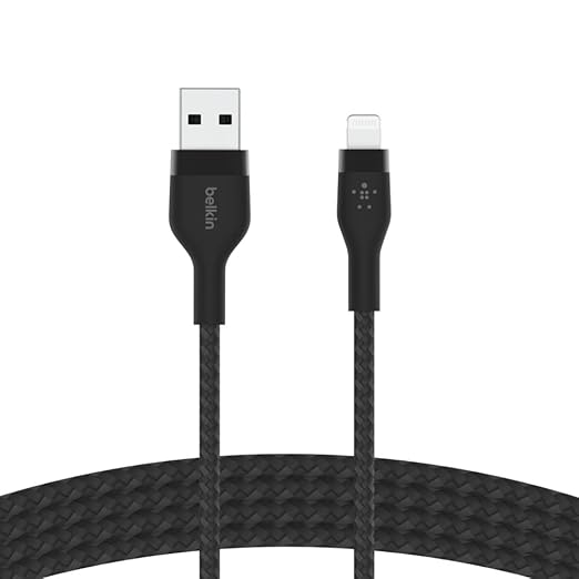 BELKIN BOOST CHARGE PRO FLEX USB A CABLE WITH LIGHTNING CONNECTOR BLACK CAA010BT3MBK thumbnail 3