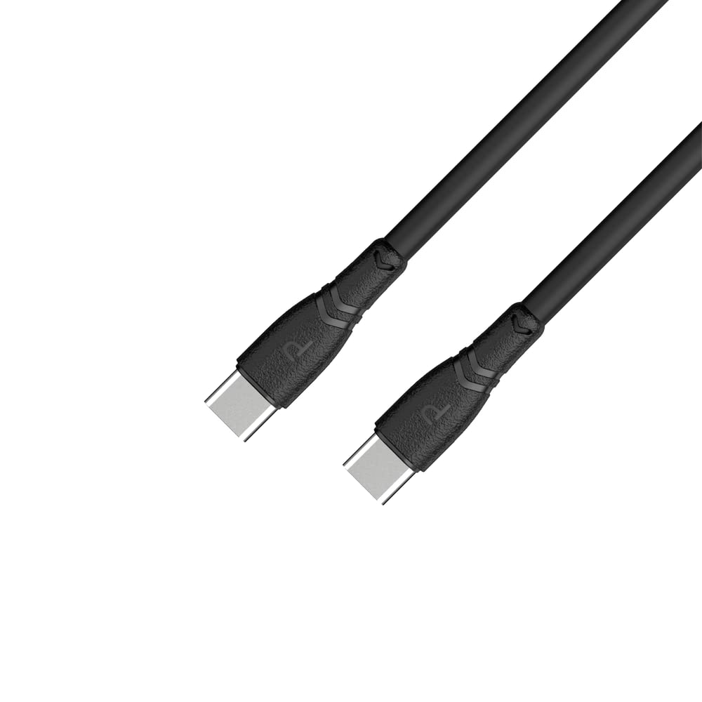 PAWA 60W QUICK CHARGING 1.2M BRAIDED DATA CABLE USB C TO TYPE C BLACK PW-12PVCCTOC-BK thumbnail 2