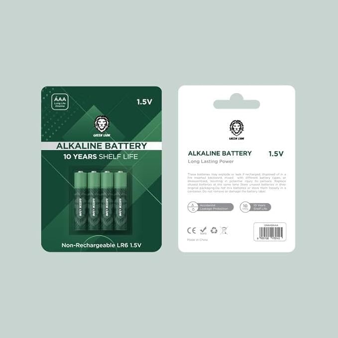 GREEN LION ALKALINE BATTERY AAA 4 PACK NAKBA thumbnail 2