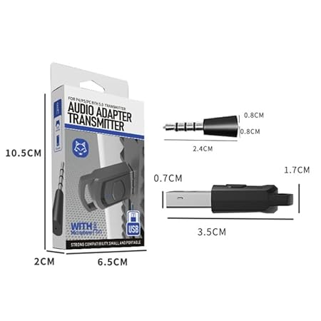 USB Audio Adapter Transmitter for PS4/PS5/PC – Model HS-PS5101 thumbnail 2