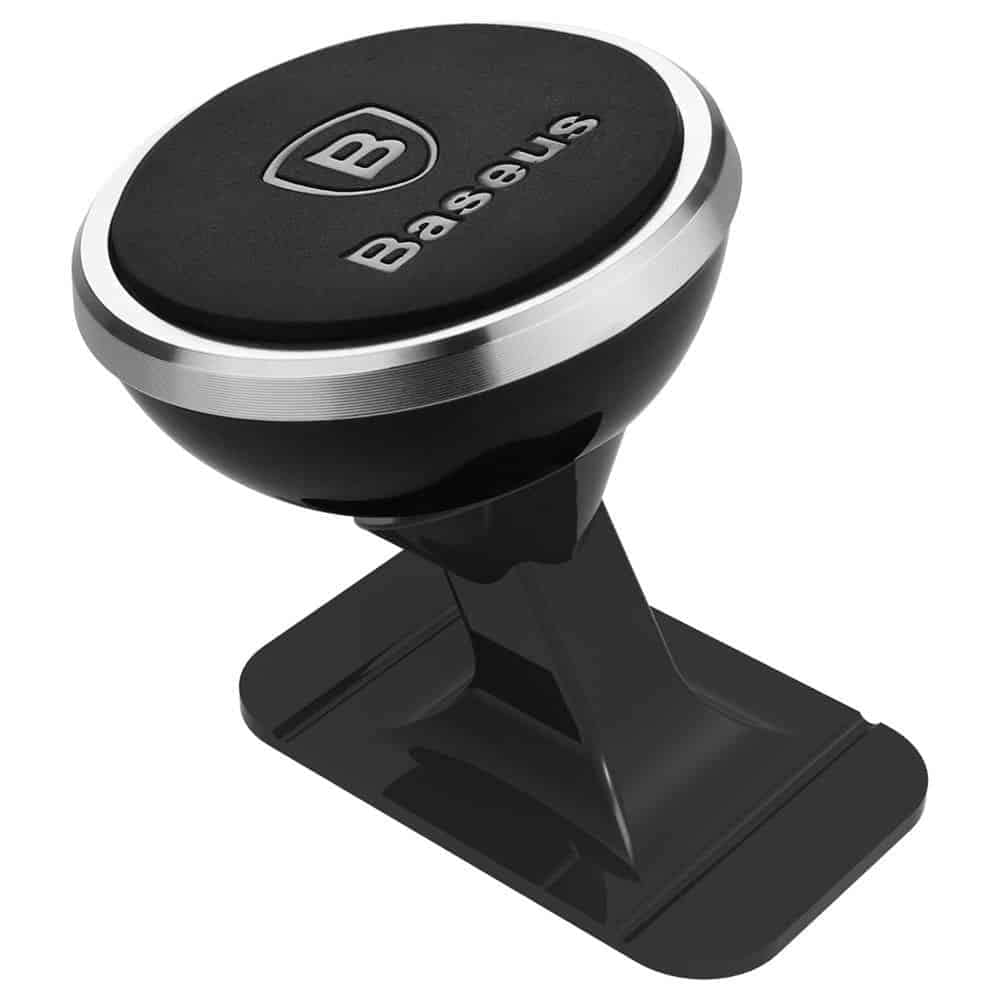 BASEUS 360 DEGREE ADJUSTABLE MAGNETIC PHONE MOUNT SILVER