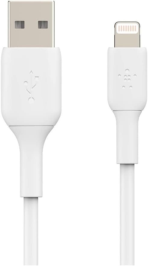 BELKIN LIGHTNING TO USB A CABLE (2 PACK) 1M WHITE CAA001BT1MWH2PK