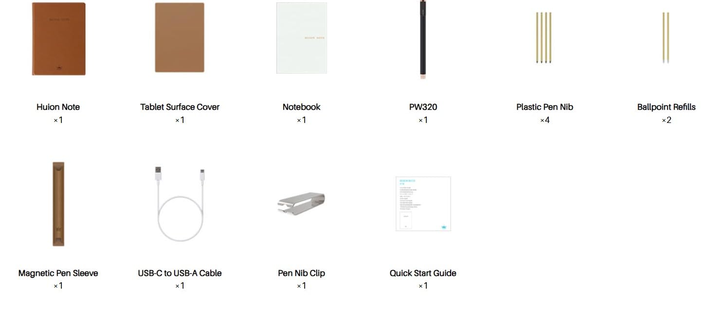 HUION NOTE X10 A5 SIZE WORK BOOK MEMENTO DIGITAL NOTEBOOK BROWN thumbnail 9