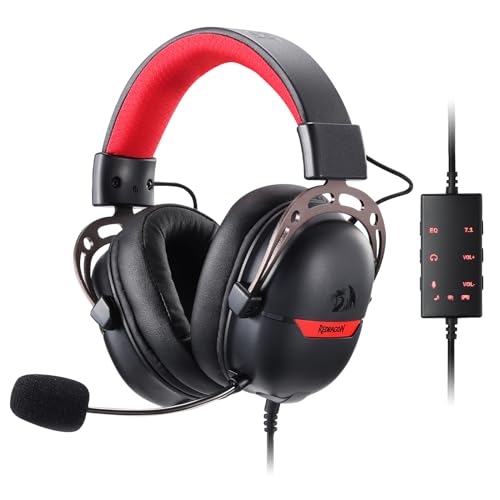 REDRAGON OVER-EAR AURORA GAMING HEADSET BLACK H376BR