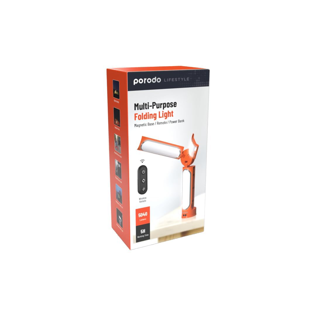 PORODO LIFESTYLE MULTI PURPOSE FOLDING LIGHT ORANGE