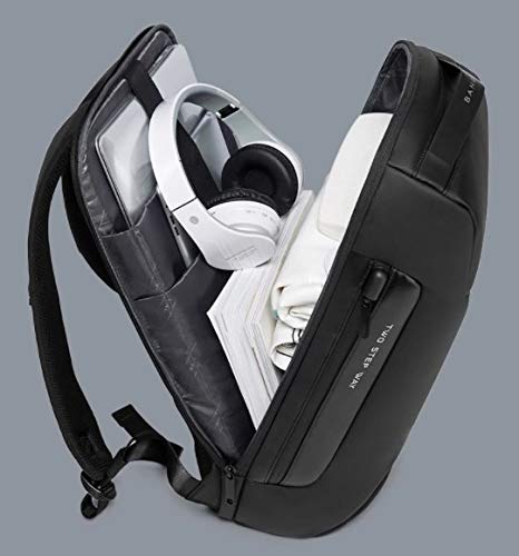 BANGE GENUINE LEATHER BACKPACK BLACK BG-6622 thumbnail 3