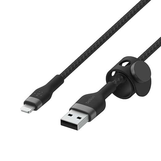 BELKIN BOOST CHARGE PRO FLEX USB A CABLE WITH LIGHTNING CONNECTOR BLACK CAA010BT3MBK thumbnail 4