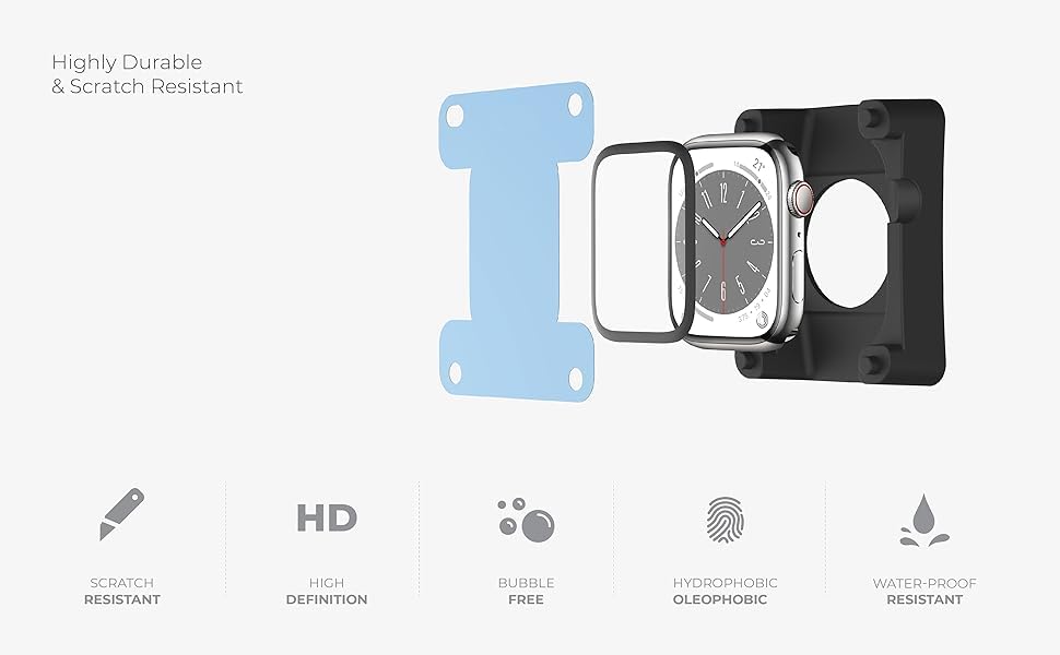 BLUPEBBLE APPLE WATCH 49MM ROCK SERIES GRAPHENE TEMPERED GLASS SCREEN PROTECTOR BP-APWGRK49MM2D-CL thumbnail 6