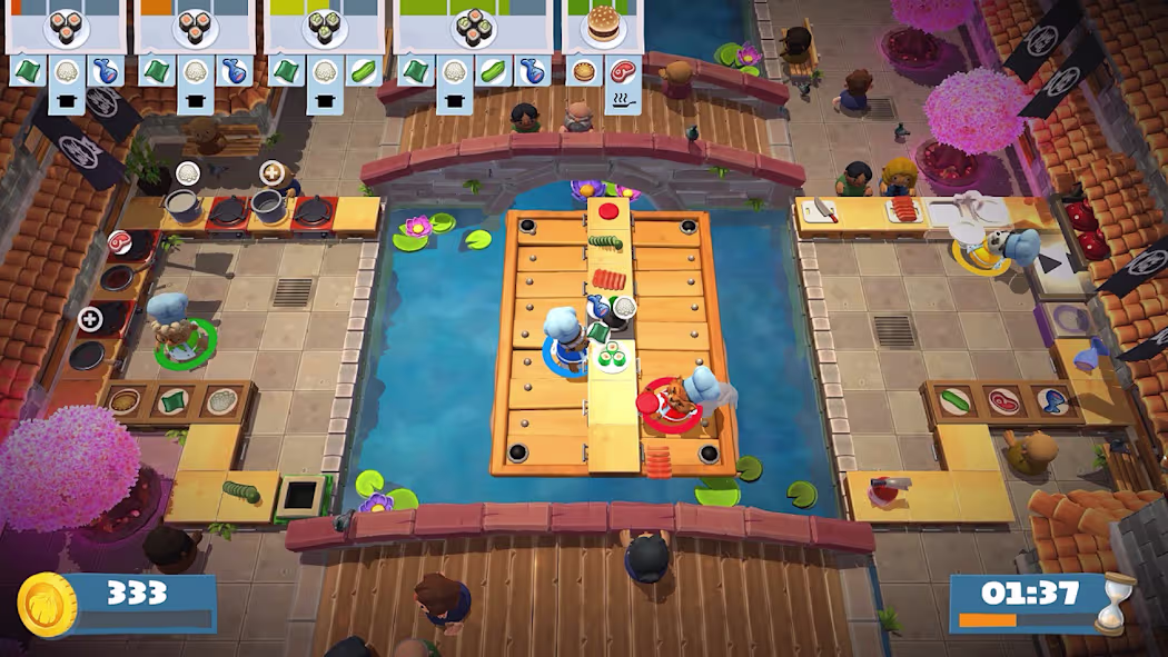 NINTENDO SWITCH OVERCOOKED PLUS OVERCOOKED 2 GAME CD thumbnail 5