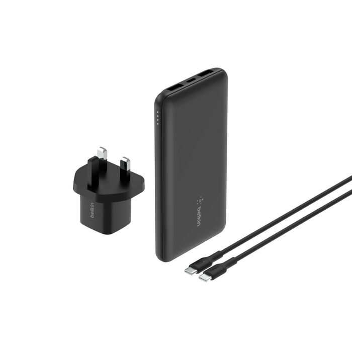 BELKIN BOOST CHARGE POWER BUNDLE 10K POWERBANK 25W WALL CHARGER BU041MYBK