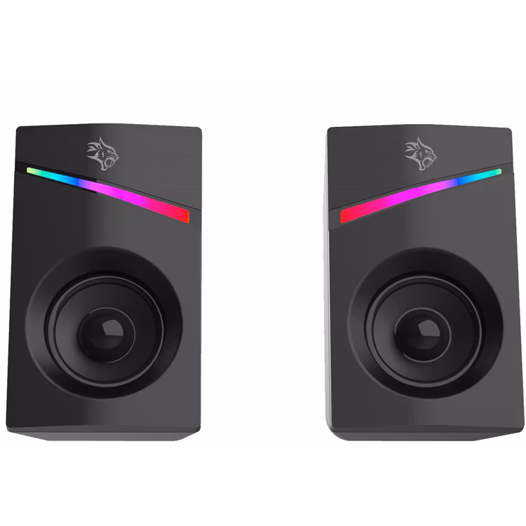 PORODO GAMING STEREO VOULME KNOB CONTROL GAMING SPEAKERS PDX543 BLACK PDX543-BK