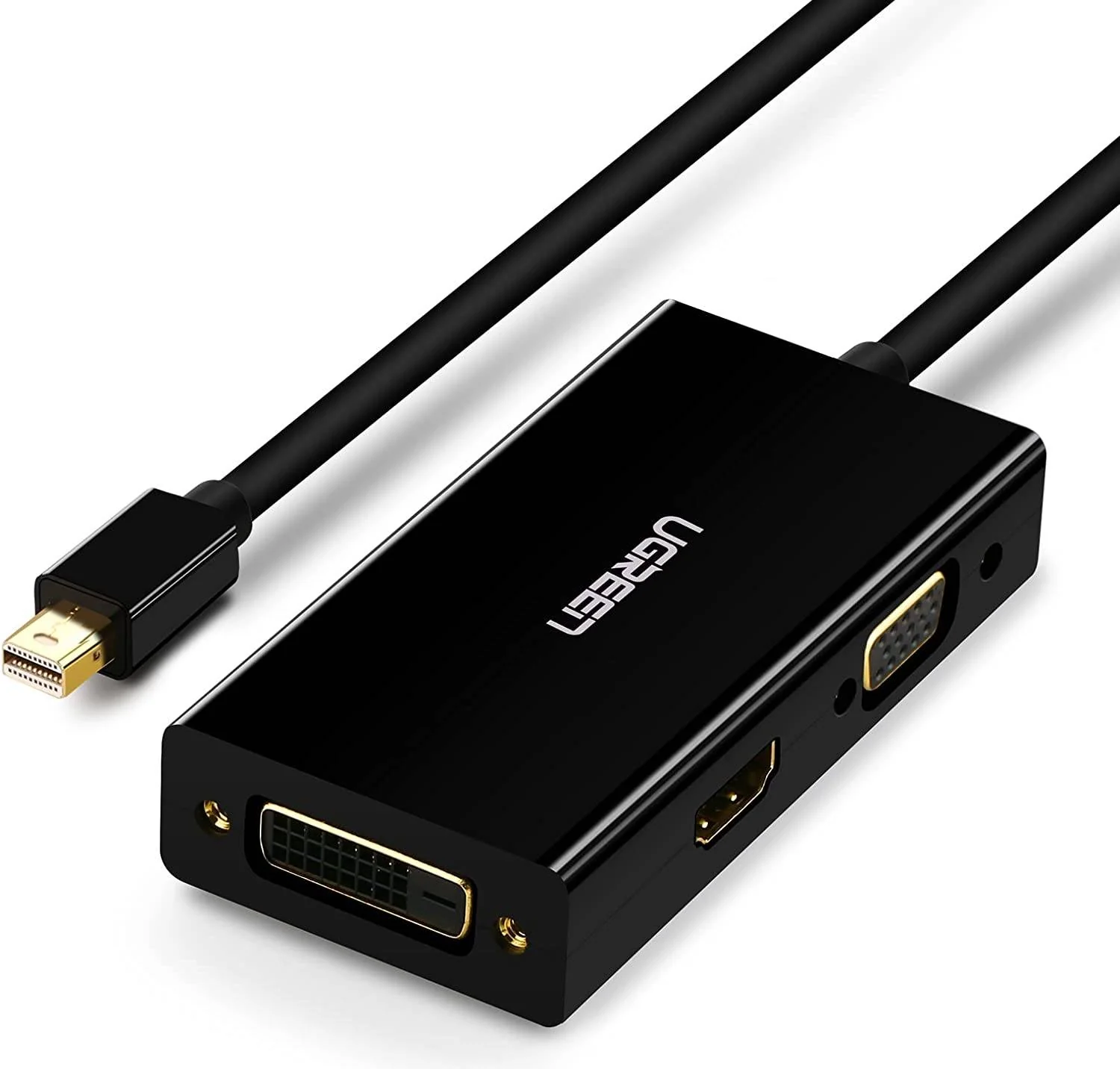 UGREEN MINI DISPLAY PORT TO HDMI/VGA/DVI CONVERTER BLACK 20418