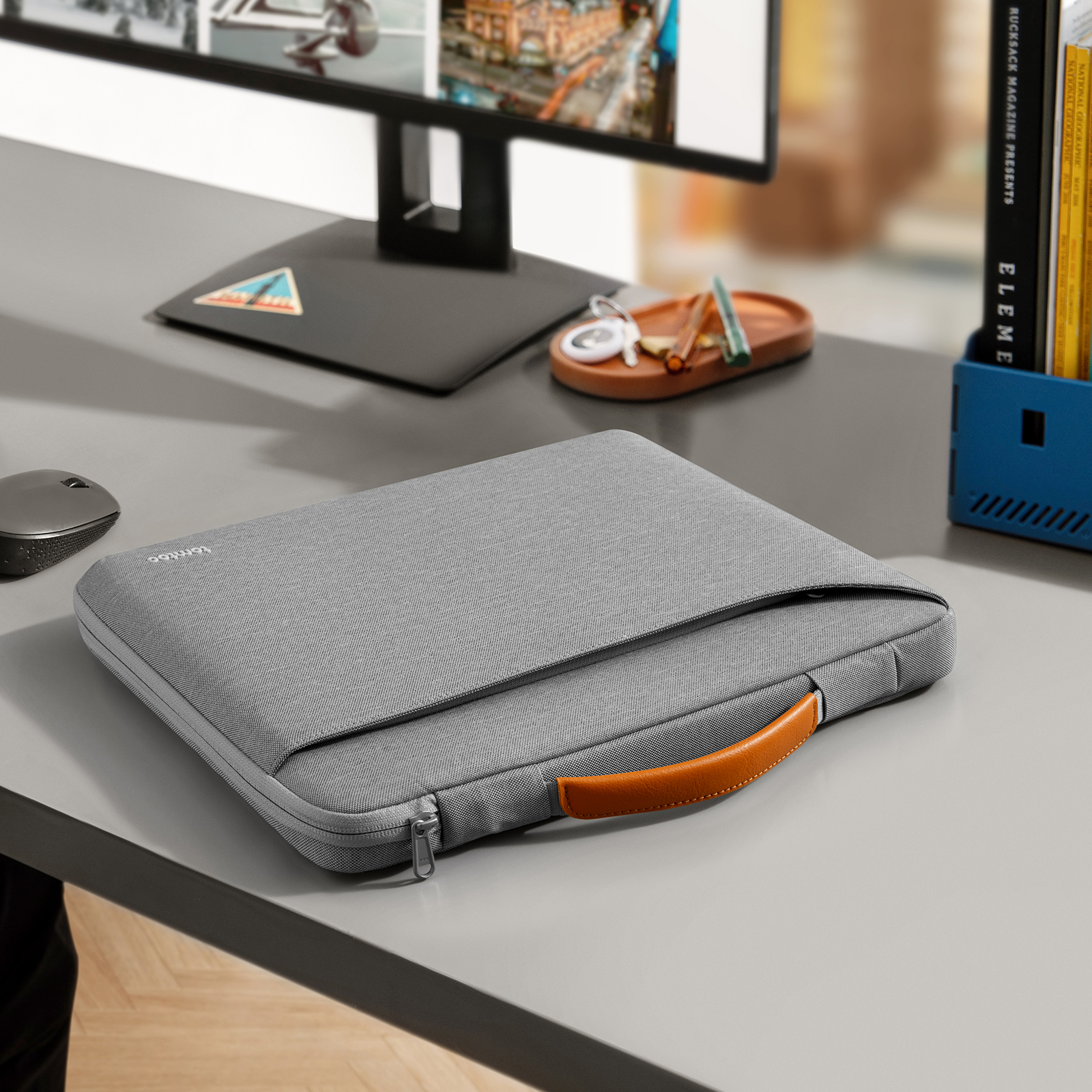 TOMTOC DEFENDER A22 13 INCH LAPTOP BRIEFCASE GRAY A22C2G5 thumbnail 7