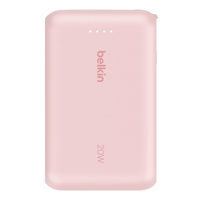 BELKIN BOOST CHARGE POWER BANK 20K WITH USB C INTEGRATED CABLE PD 30W PINK BPB024HQPK thumbnail 7