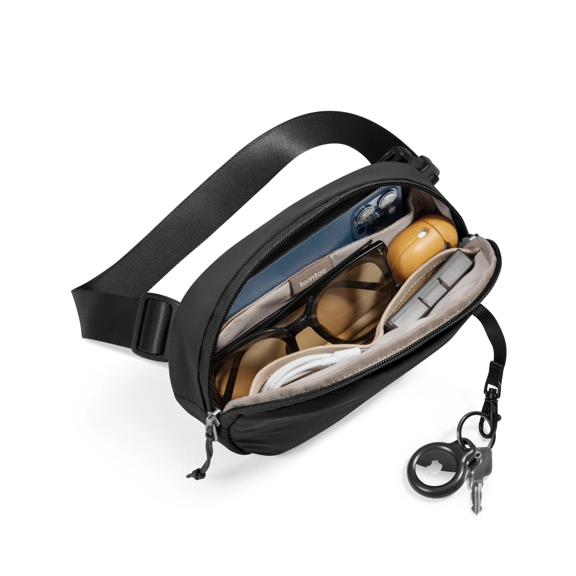 TOMTOC SLINGBEAN T32 BELT BAG BLACK T32S1D1 thumbnail 4