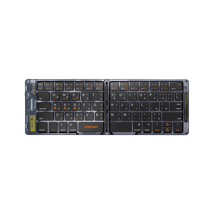 PORODO CRYSTAL SHELL WIRELESS KEYBOARD BLACK PD-ETK03-BK