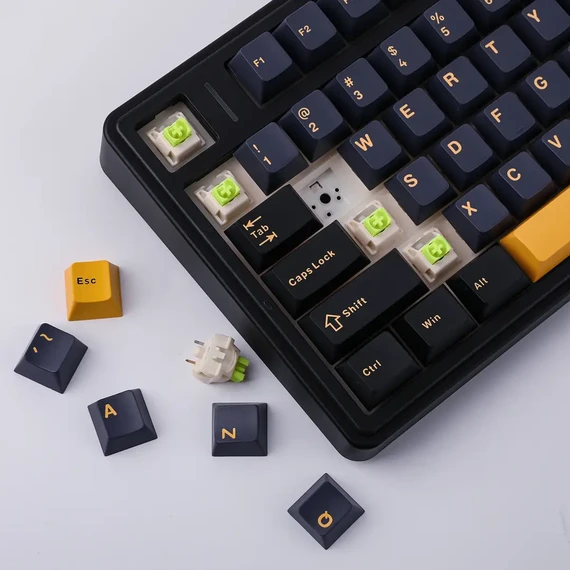 AULA 75 KEYS RGB 75% MECHANICAL GAMING KEYBOARD TRI-MODE KNOB GRAYWOOD V3 SWITCH BK-DBL-ORG F75 thumbnail 5