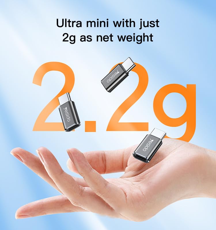 YESIDO OTG ADAPTER BLACK GS22 thumbnail 8