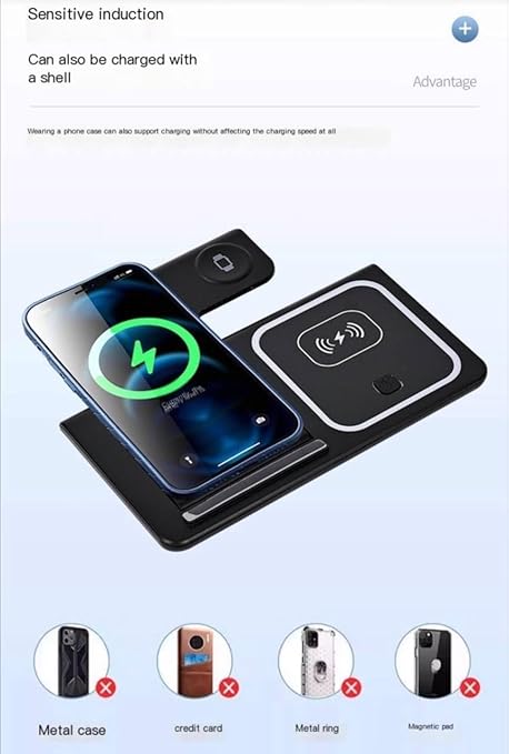 POWERO PLUS FOLD 3 IN 1 WIRELESS CHARGING STATION BLACK PR-CH15W311-BK thumbnail 6