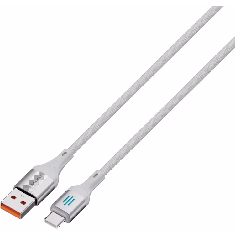 PORODO USB A TO USB C CHARGING DATA CABLE 1M SILVER PDDC96SL