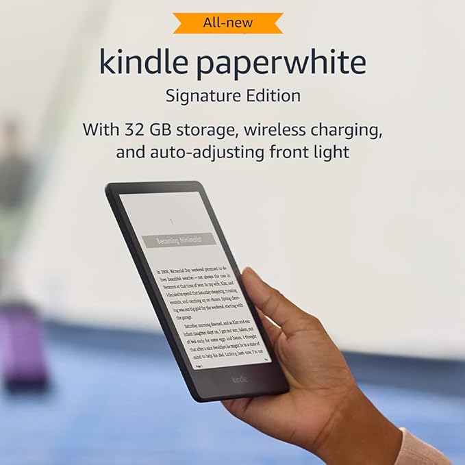 AMAZON KINDLE PAPER 12TH GENERATION SIGNATURE EDITION 32GB METALLIC BLACK thumbnail 2