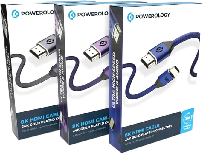 POWEROLOGY 8K HDMI CABLE 3M GREY PWHDC3M -GY thumbnail 6