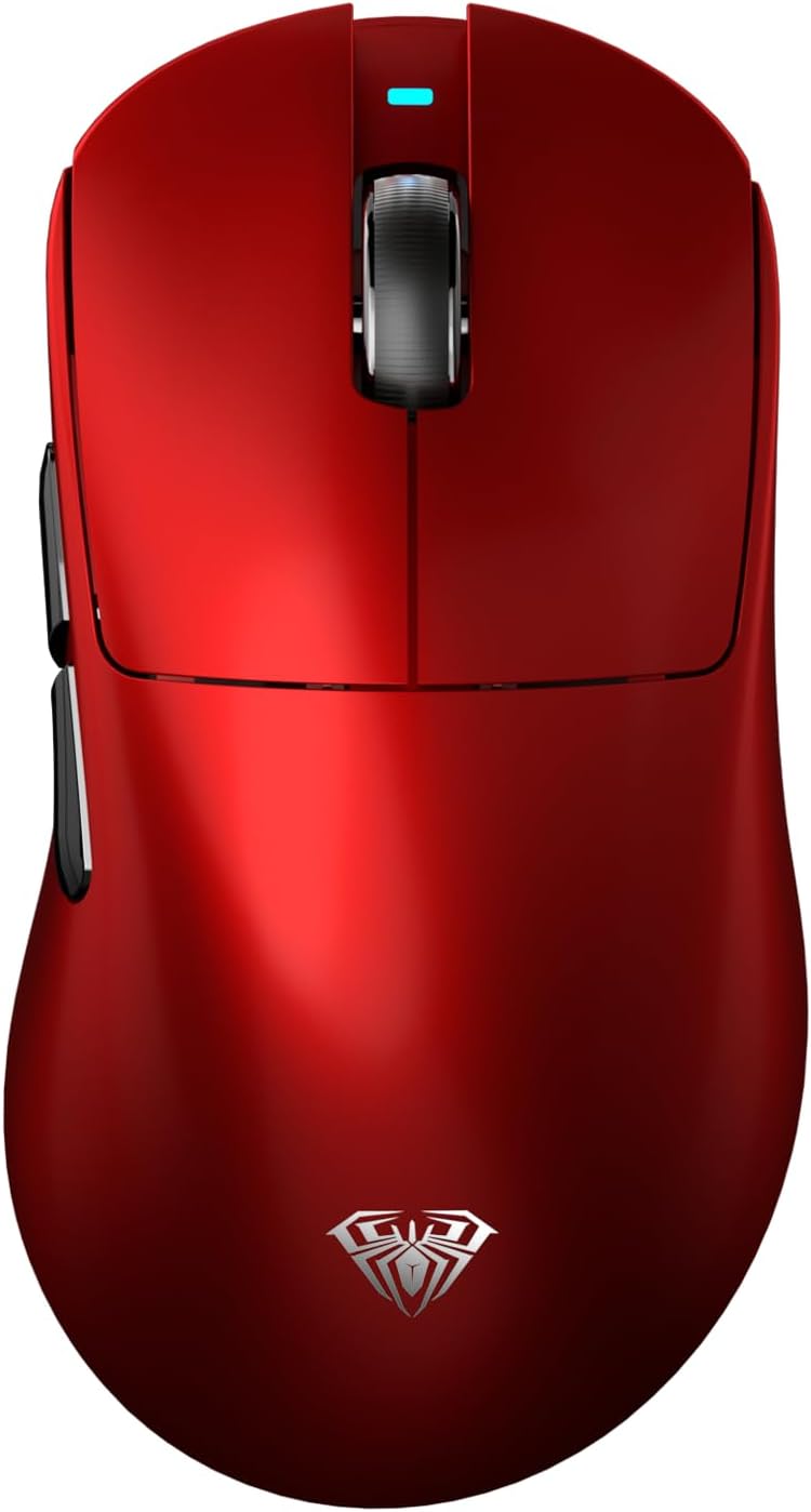 AULA ERGONOMIC TRI MODE WIRELESS GAMING MOUSE 30000 DPI WITH PAW3950 SENSOR SC900MAX RED thumbnail 2