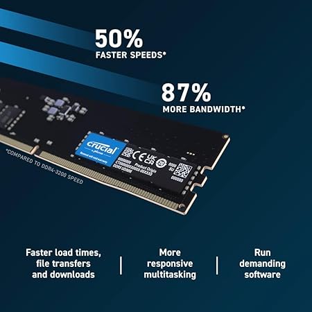 CRUCIAL BASICS RAM DESKTOP DDR5 16GB 4800 CB15GU4800 thumbnail 6