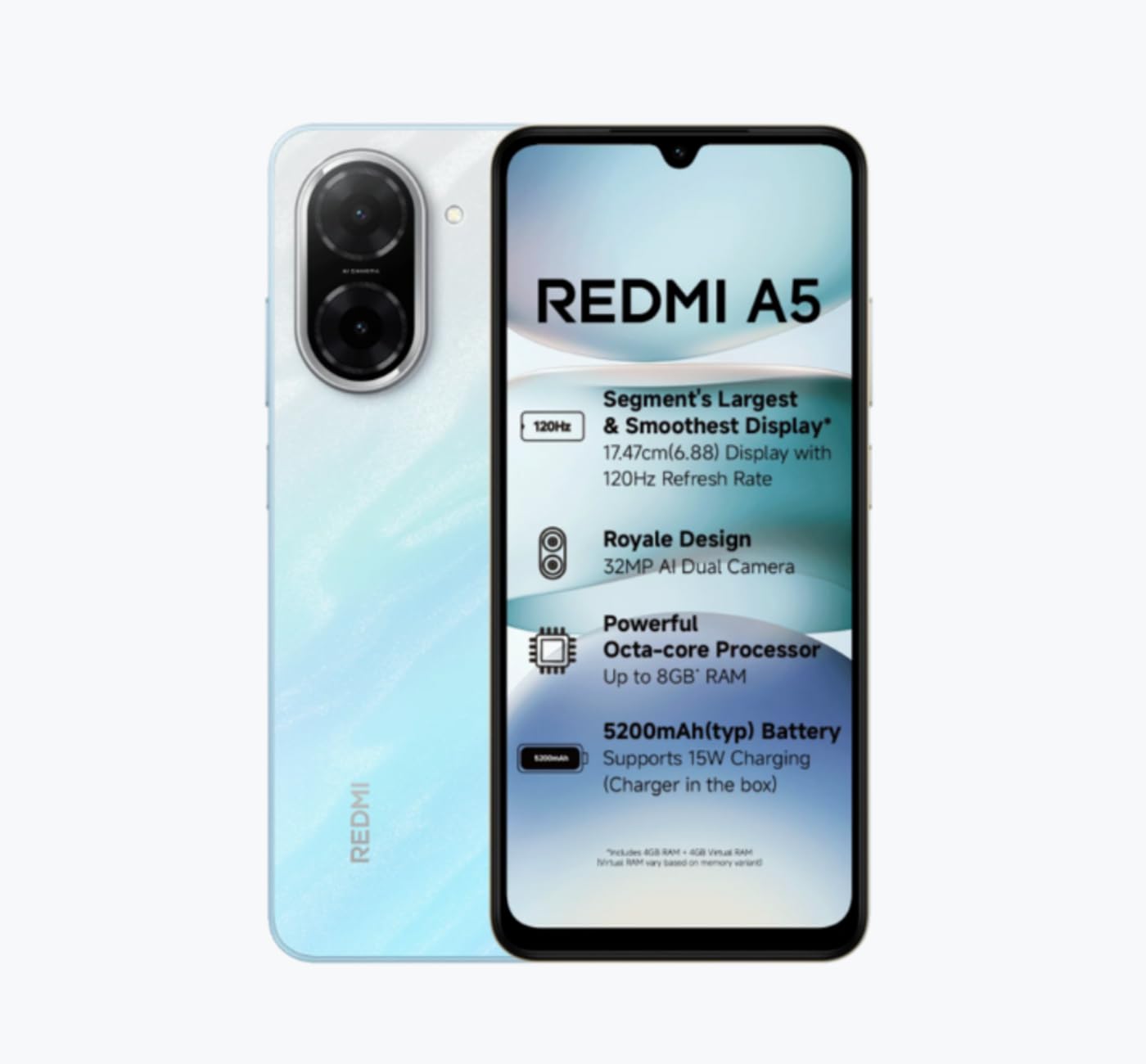 MI REDMI A5 3GB RAM 64GB ROM BLUE thumbnail 2