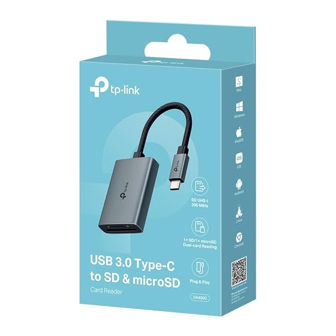 TP-LINK USB 3.0 TYPE-C TO SD& MICRO SD CARD READER UA430C thumbnail 7