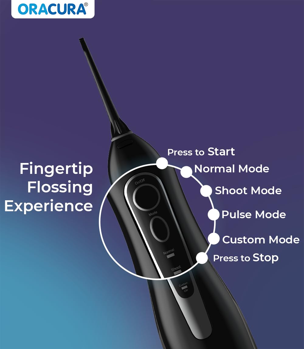 INTELLIGENT WATER FLOSSER WITH 4 NOZZLE L8 BLACK thumbnail 8