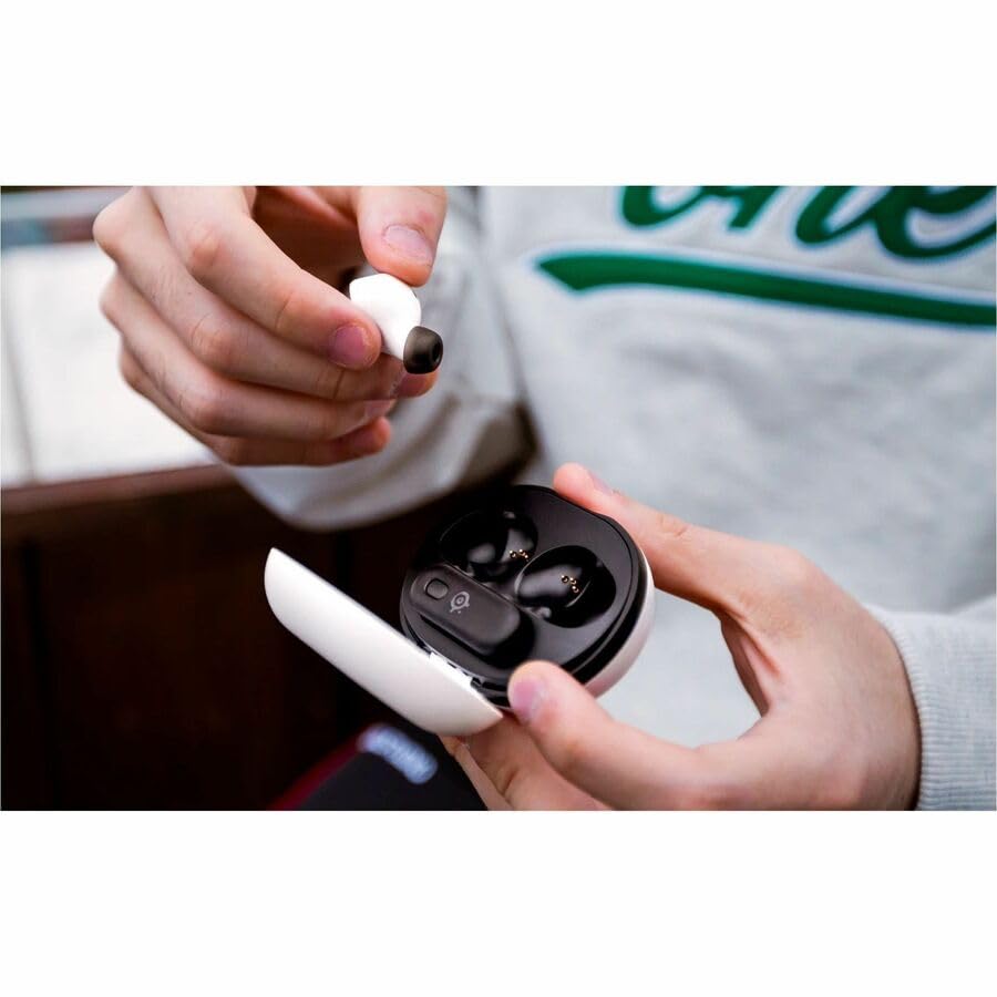 STEELSERIES ARCTIS GAMEBUDS WIRELESS NOISE CANCELLING GAMING EARBUDS FOR PS5 WHITE 61682 thumbnail 2